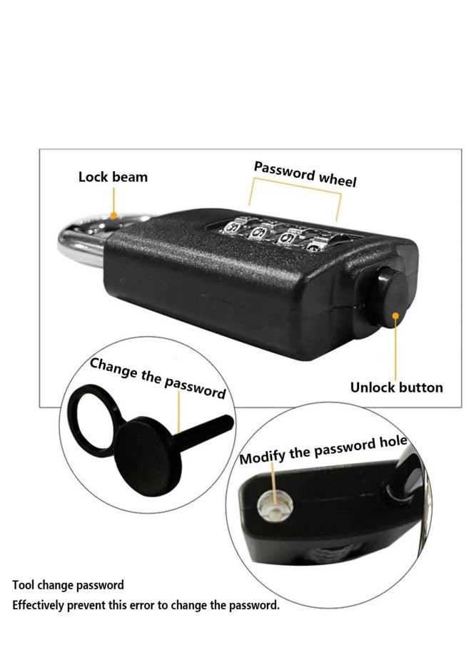 Generic - Outdoor Weatherproof Padlock, Heavy Duty Combination Padlock, 4 -Digit Combination Lock, Suitable for School Gym Locker, Fence, Toolbox, Hasp Gate, Storage - Image 1