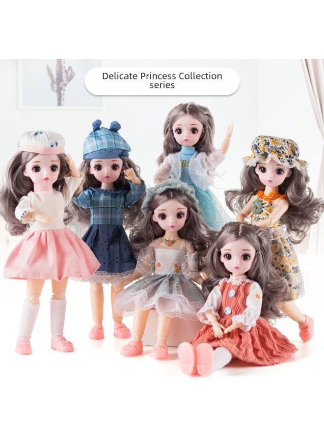 30cm Barbie Doll Set Gift Box Dress Up Doll Music Girls Wedding Dress Toy Multi-jointed Dolls Plastic Toys For Girls-Color:Section P-Height:Gift Box Without Music - Image 2