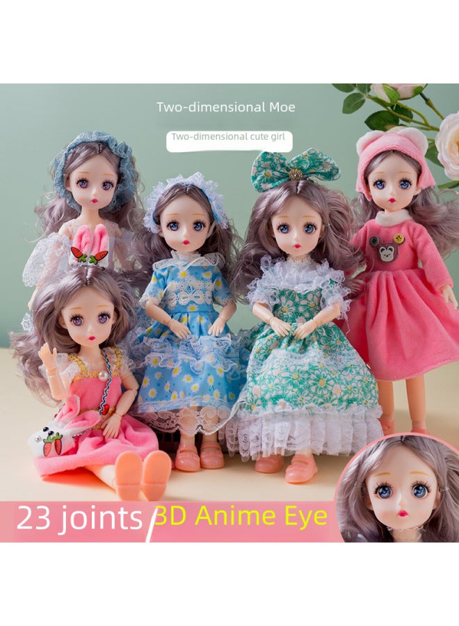 30cm Barbie Doll Set Gift Box Dress Up Doll Music Girls Wedding Dress Toy Multi-jointed Dolls Plastic Toys For Girls-Color:Section P-Height:Gift Box Without Music - Image 3