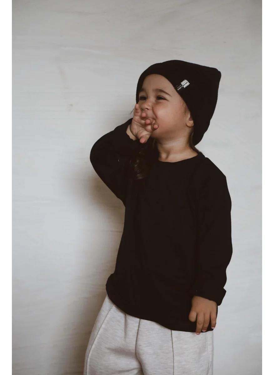 اوهلالا كوالا Black Back Printed Long Sleeve T-Shirt