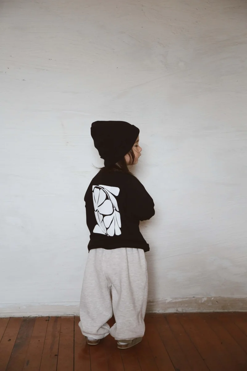 اوهلالا كوالا Black Back Printed Long Sleeve T-Shirt