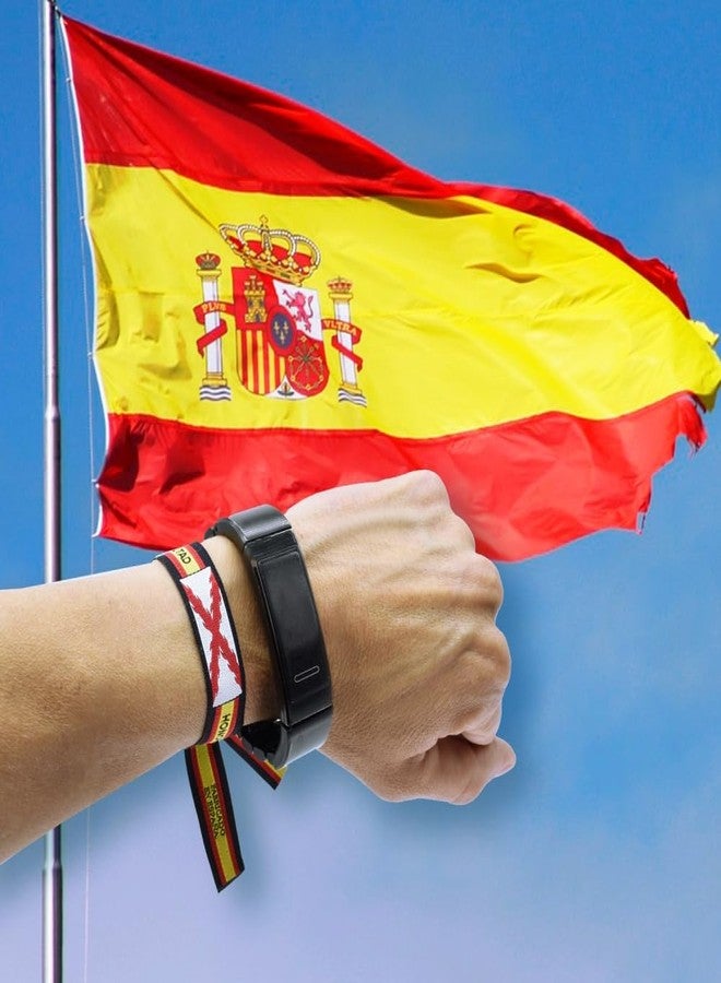 BDM Burgundy Cross Fabric Bracelet, Burgundy Flag and Spanish Tercios, Flag of Spain. Unisex Historical Pride Accessory. - Image 3