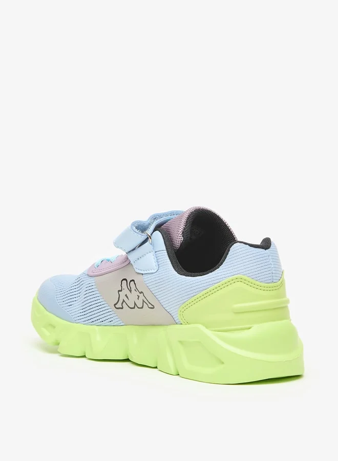 Kappa Girls' Textured Sports Shoes with Hook and Loop Closure