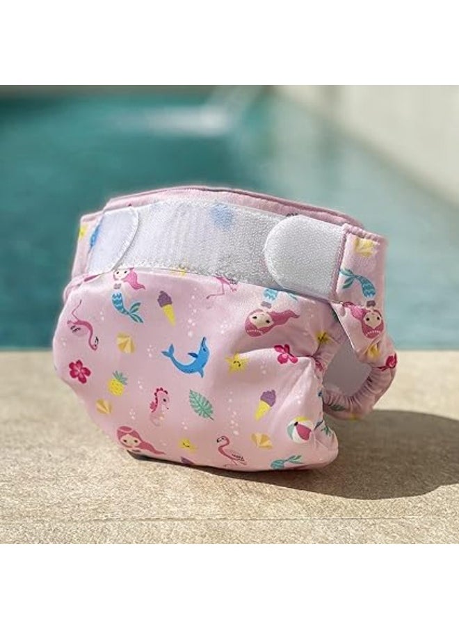 FREDS SWIM ACADEMY Freds Baby Reusable Pink Swim Diapers (09lb-20lb) a Pool & Beach Essential  - Image 3