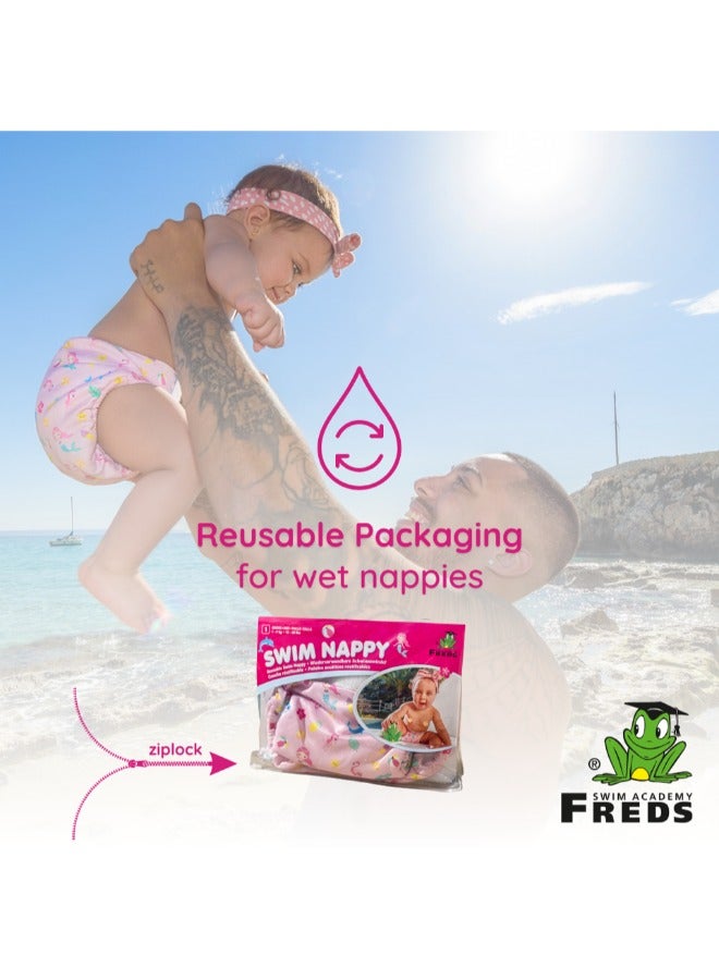 Freds Baby Reusable Pink Swim Diapers (09lb-20lb) a Pool & Beach Essential