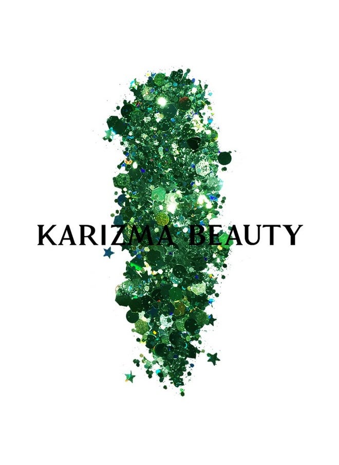 KARIZMA - Vegan Biodegradable Chunky Glitter // Karizma Beauty Green Bio Glitter Eco Glitter Face Glitter Festival Chunky 10G - Image 1