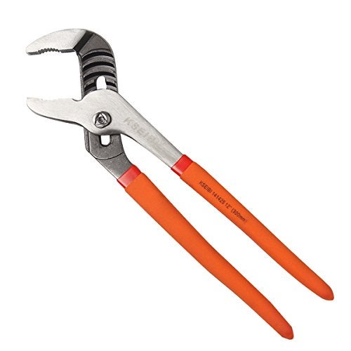 KSEIBI 141420 Water Pump Pliers 10 Inch Angle Nose Slip Joint Pipe Wrench With PVC Non-Slip Handle - Image 2