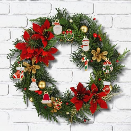 squishy 20 Pcs Christmas Decorations Items, DIY Jewelry Making Kit, Holiday Craft Accessories for Personalized Gifts, Christmas Tree Ornaments, Random - Image 3
