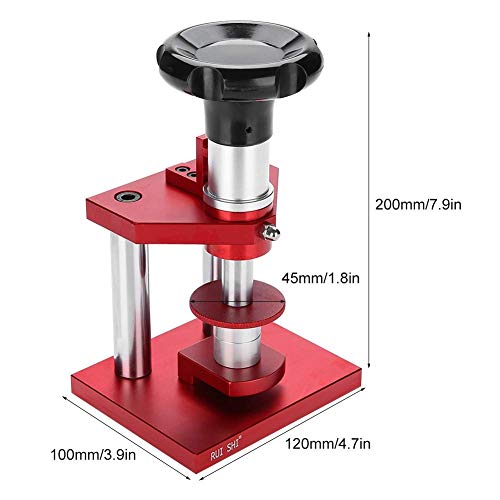riteu 20 Dies Watch Press Set, Watch Press Back Press Machine Screw Case Cover Press Watch Repair Pressing Tool for Watch Repairing, Compatible for Various Kinds of Watch - Image 2