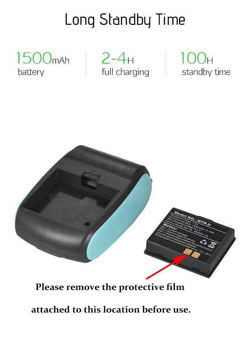 GOOJPRT Portable 58mm Thermal Printer Handheld Receipt and Label Printer for Retail Stores Restaurants Factories Logistics Small Business Daily Use - Image 3
