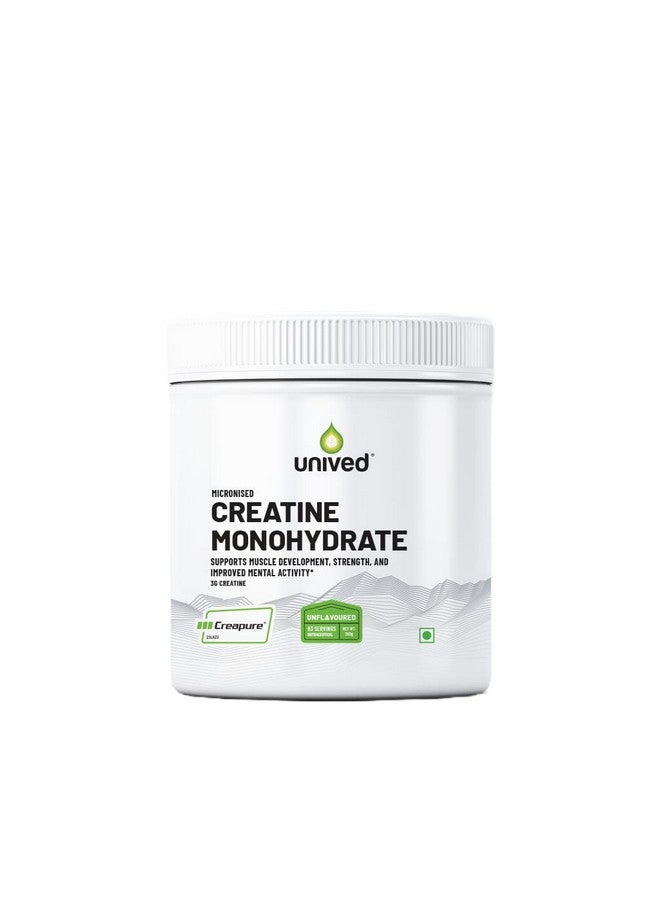 Unived Certified German Creapure | Micronised Creatine Monohydrate | Single Ingredient, Flavorless & Caffeine Free | 3g Per Serving. 83 servings, 250g Jar - Image 1