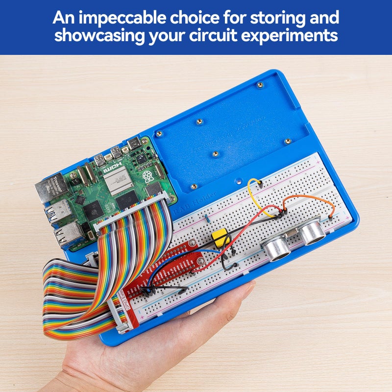 SunFounder RAB Holder Breadboard Kit for Raspberry Pi Compatible with Arduino Uno R4 Minima/WiFi/Uno R3/Mega R3, Raspberry Pi 5 4B 3B+ 3B 2 Model B and 400 830 Points Breadboard - Image 3