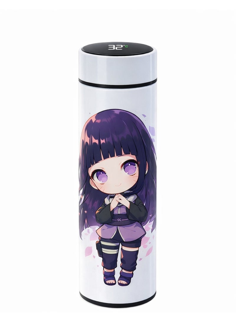 Bickerbond Hinata Hyuga Chibi Edition Smart Water Bottle - Stainless Steel Thermos with LED Temperature Display - Vacuum Insulated Leak-Proof Flask - Image 1