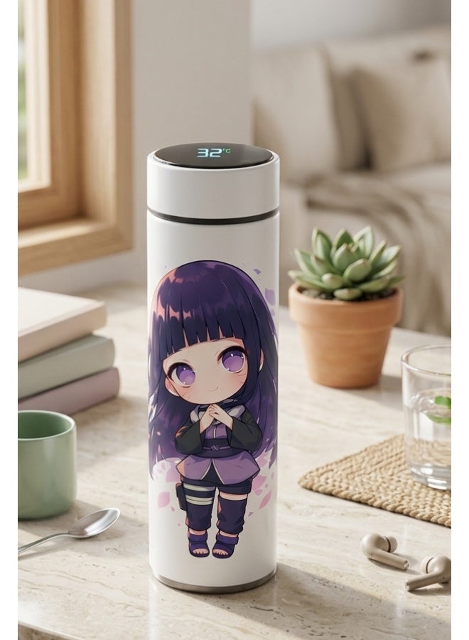 Bickerbond Hinata Hyuga Chibi Edition Smart Water Bottle - Stainless Steel Thermos with LED Temperature Display - Vacuum Insulated Leak-Proof Flask - Image 2