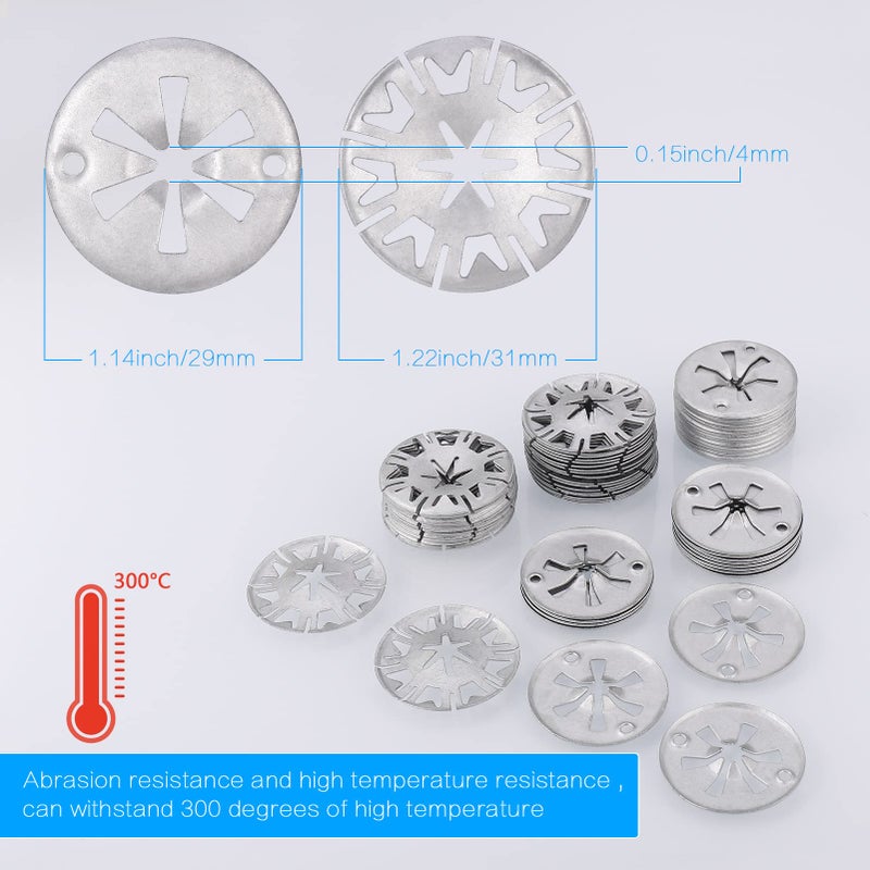Zocipro 60Pcs Exhaust Heat Shield Clips Metal, Durable Locking Star Washers, Engine Under Cover Fixing Clips for Various Autos (Two Styles) - Image 2