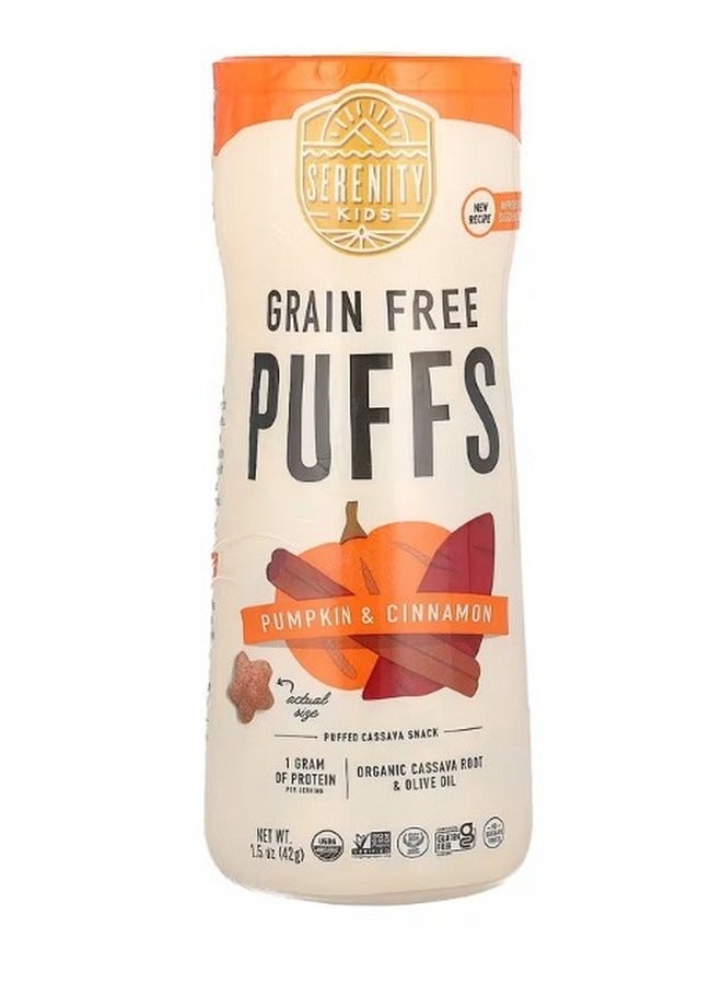 SERENITY KIDS Grain Free Puffs Pumpkin and Cinnamon 1.5 oz 43 g - Image 1