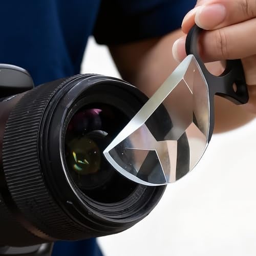 KOGJAERS Handheld Kaleidoscope Prism 100mm Half Circle Lens Filter for Fractal Photography in Photography Creation with Repetitive Themes - The Perfect Photographer Gift - Image 2