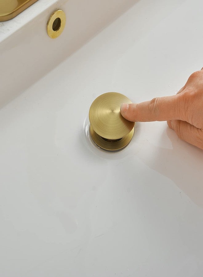 BWE 3 Hole Bathroom Faucet Widespread 2 Handles Cross Knobs Antique Brass Sink Faucet Basin Mixer Tap Matching Metal Pop Up Drain with Overflow and Supply Lines - Image 5