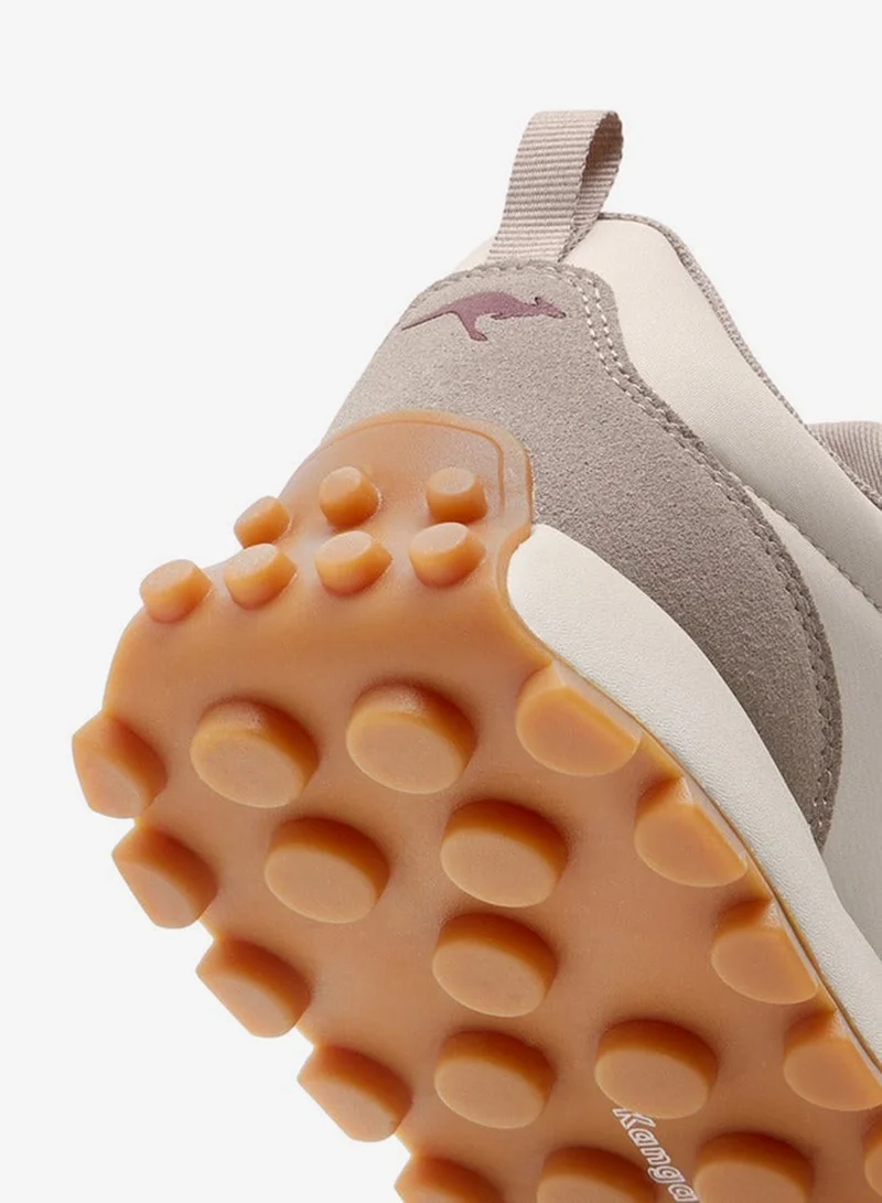 kangaROOS BEIGE Women's Panelled Lace-Up Sports Shoes for Women | Best Price UAE