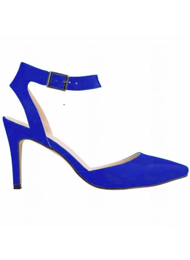 Loquat Pointed-toe candy-colored stiletto high-heel closed-toe 8 cm Blue - Image 2