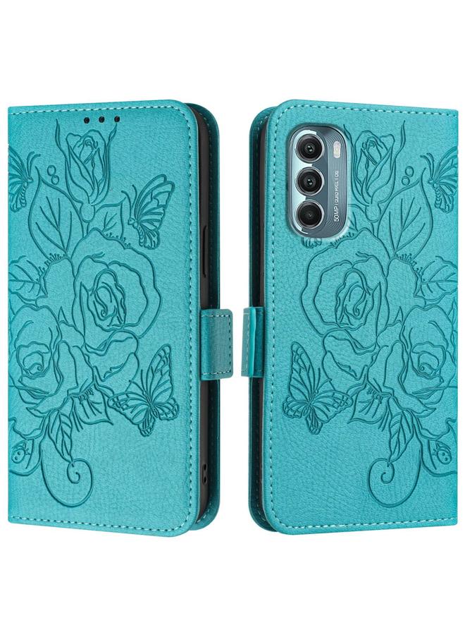 S-TOP Case For Motorola Moto G Stylus 2022 5G Embossed Rose RFID Anti-theft Leather Phone Case - Image 2