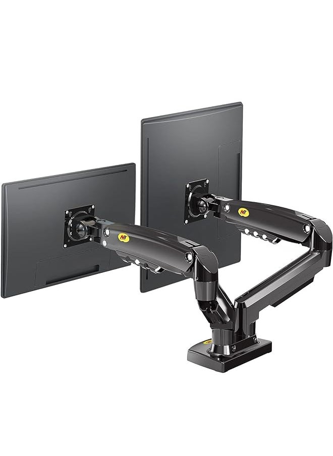 NB NORTH BAYOU - Dual Monitor Desk Mount Stand Full Motion Swivel Computer Monitor Arm For Two Screens 17 27 Inch With 4.4~19.8Lbs Load Capacity For Each Display F160 - Image 1