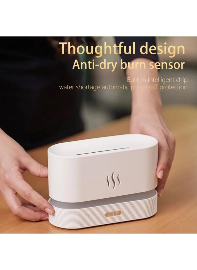 200ml Cool Mist Air Scent Humidifier Desk Simulation Flame Essential Oil Aroma Diffuser For Home Bedroom Office