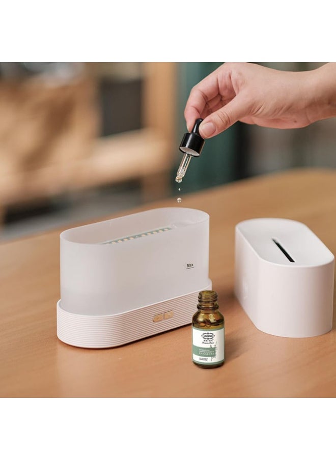 200ml Cool Mist Air Scent Humidifier Desk Simulation Flame Essential Oil Aroma Diffuser For Home Bedroom Office
