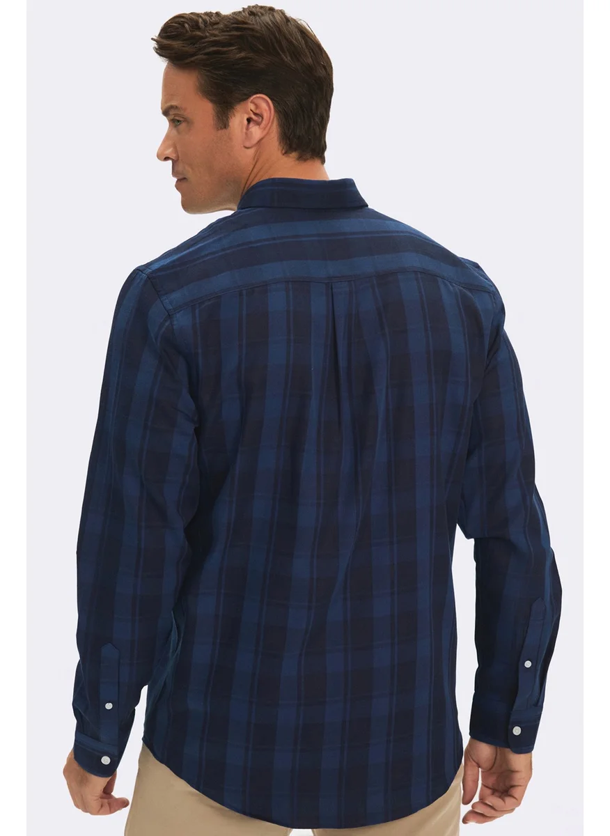 جون Exclusive Men's Regular Fit Checkered Shirt