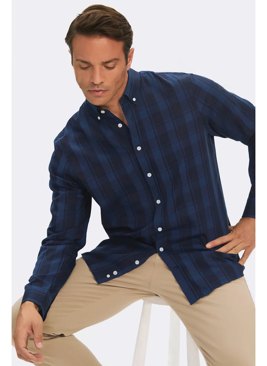 جون Exclusive Men's Regular Fit Checkered Shirt