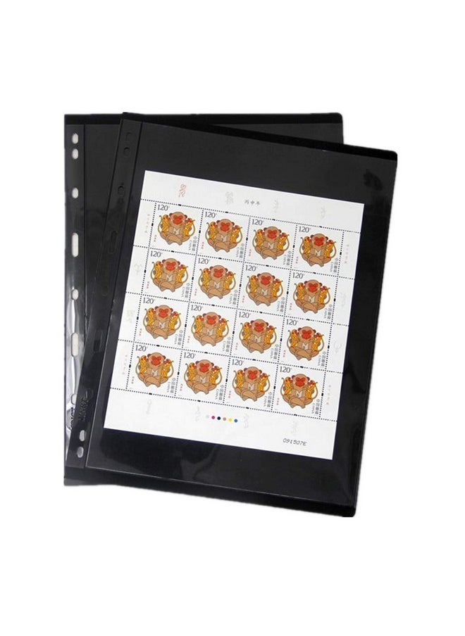 MUDOR MUDOR Vario Stamp Pages for Stamp Album Binder, 10 Sheet (20 Page) 1 Row Pages for Stamp Collectors, Professional Pack (1 Row)  - Image 1