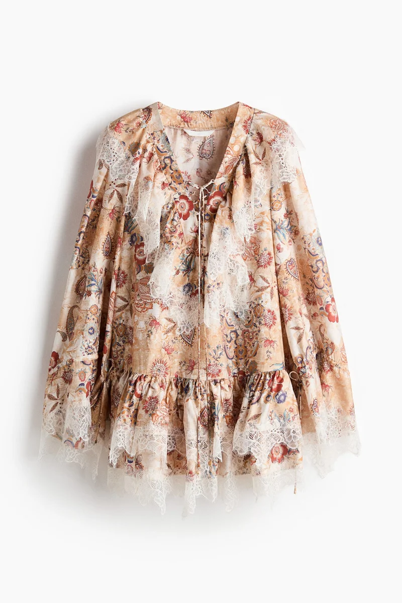H&M Lace-trimmed dress