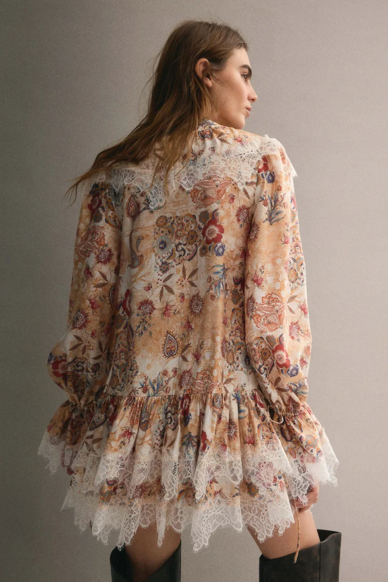 H&M Lace-trimmed dress