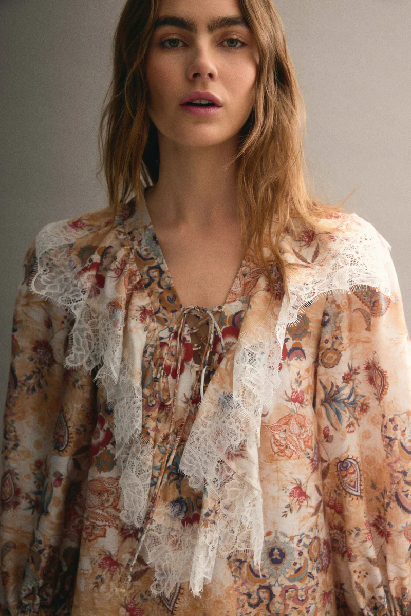 H&M Lace-trimmed dress