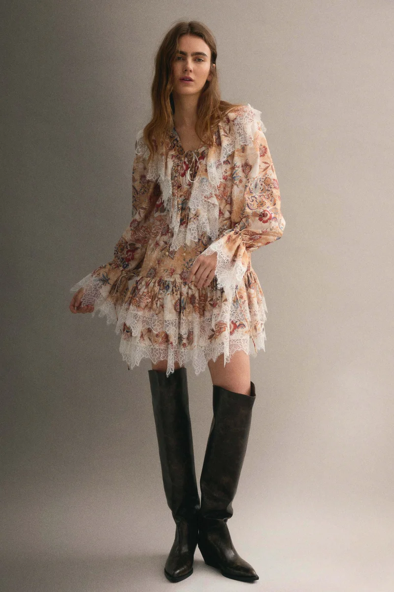 H&M Lace-trimmed dress