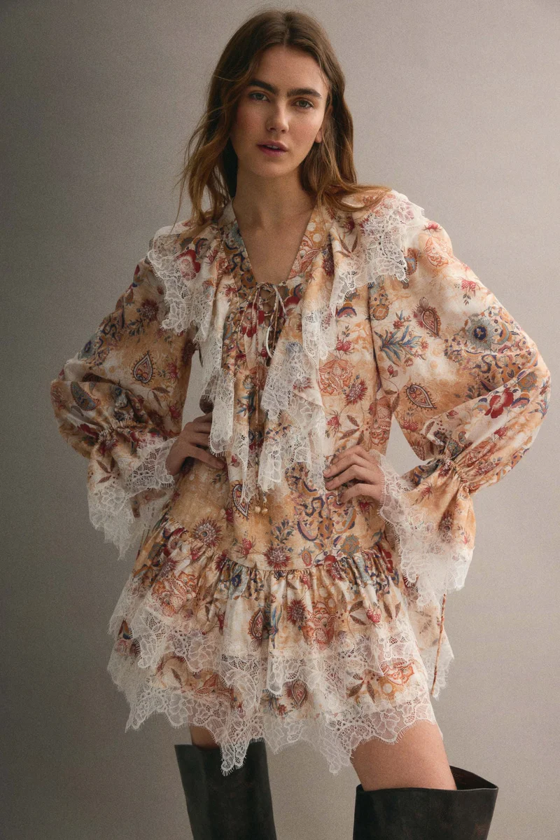 H&M Lace-trimmed dress