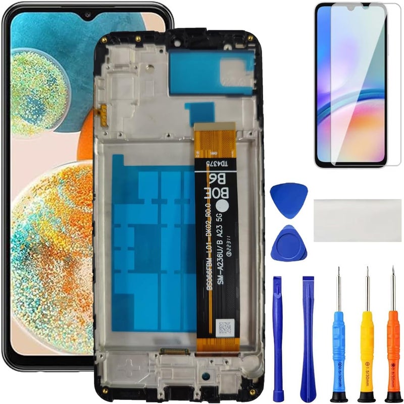 StarMar Screen Replacement for Samsung A23 5G Screen Replacement with Frame for Samsung Galaxy A23 5G A236U A236B LCD Display Digitizer Touch Screen Assembly with Repair Tools 6.6 Inch（Not for A23 4G） - Image 1
