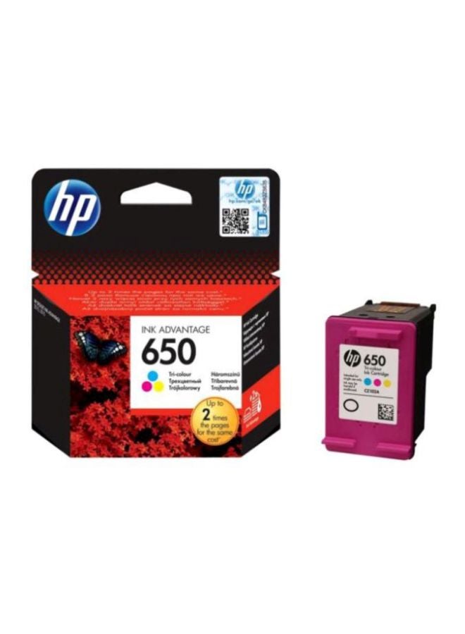 HP خرطوشة حبر بثلاثة ألوان طراز 650 وردي/أسود - Image 2