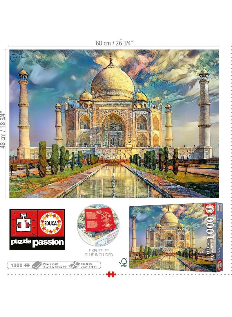 EDUCA Taj Mahal Jigsaw Puzzle 1000 piece by Educa for Adults - Image 3