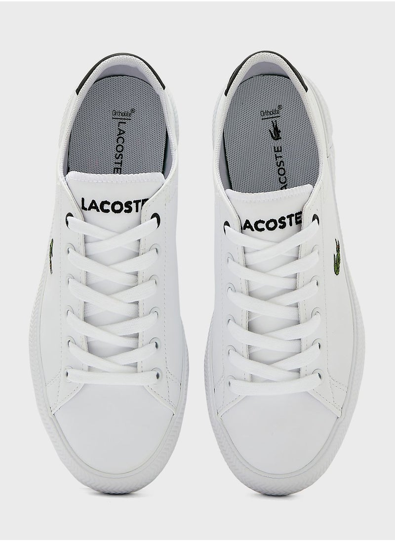 LACOSTE - Kids Lace Up Vulcanized Sneakers - Image 1