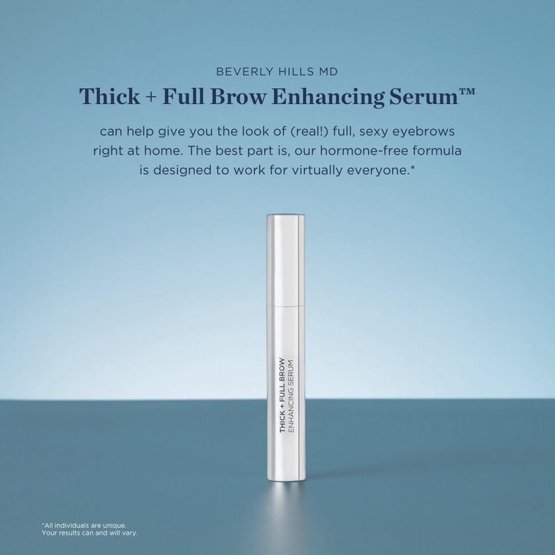 Beverly Hills MD Thick + Full Brow Serum- Enhancing Growth Formula for Visibly Fuller, Thicker Looking Brows- Supports Healthy Keratin Production - Image 1