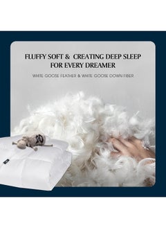 Serta Serta 233 Thread Count White Feather Goose Down Fiber Seasons Warmth Comforter, KING  - Image 3