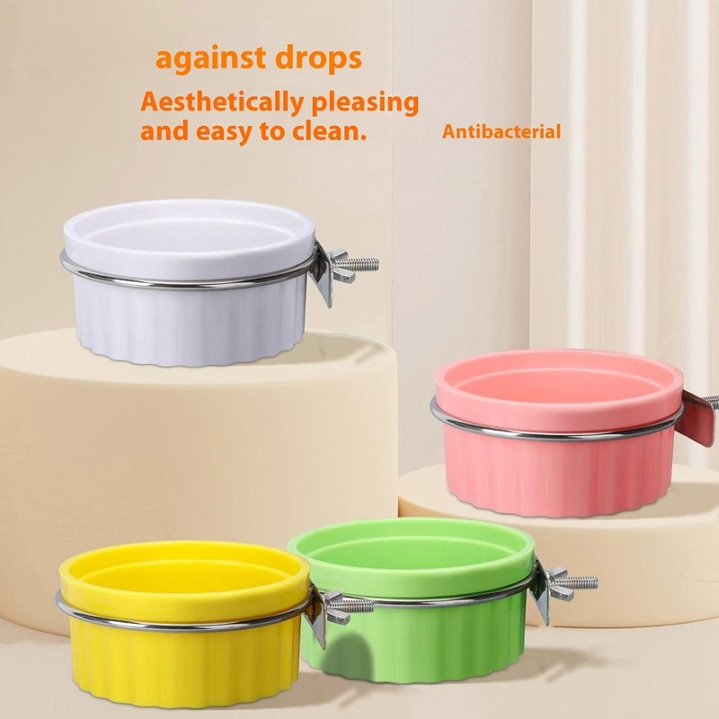 Food Bowl Clamps Holders Coops Cup, Bird Cage Water for Parakeet African Greys Conure Feeding Dish Cups Cage Water - Image 5