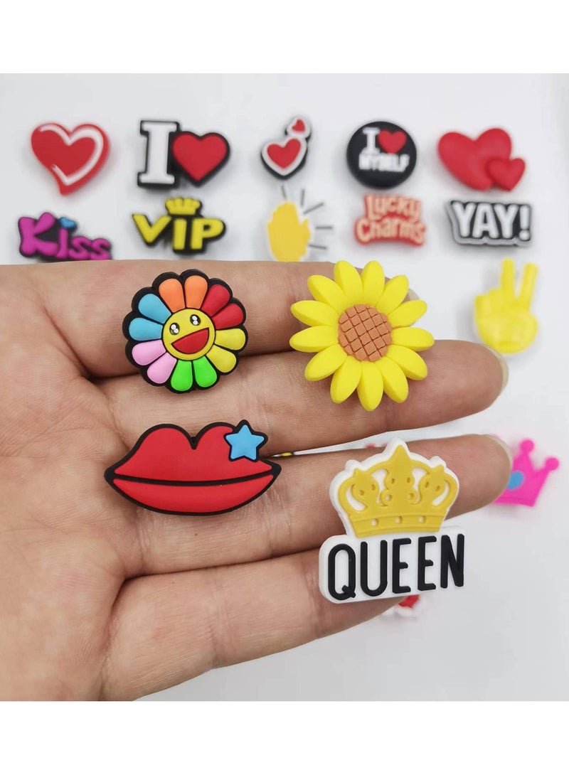 Shoe Charms for Croc Shoe Decoration 30PCS Different Shape Pvc Shoe Charms for Hole Hole Shoe DIY Your Sandals Shoe Slippers for Men Women Kids Girl Teenagers Crocs Shoe Buckle (30PCS Alphabet)  - Image 4