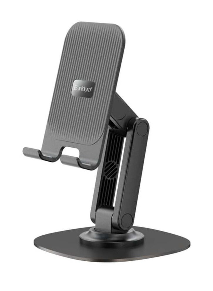 Earldom EH239 360 Degree Adjustable Foldable Desktop Phone Tablet Holder- Black - Image 1