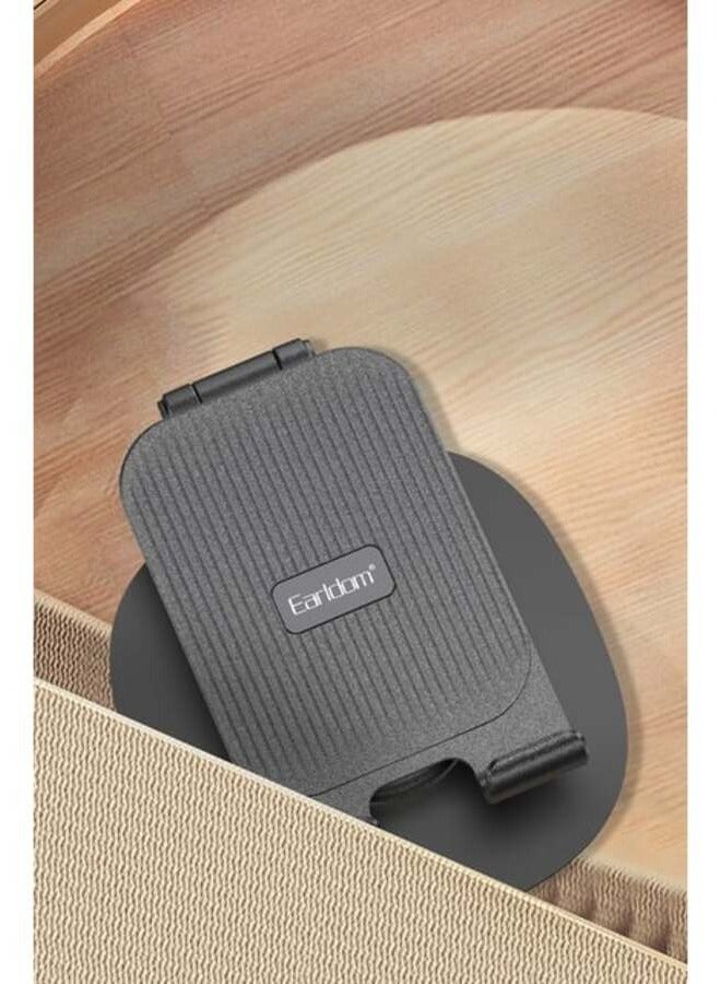Earldom EH239 360 Degree Adjustable Foldable Desktop Phone Tablet Holder- Black - Image 5