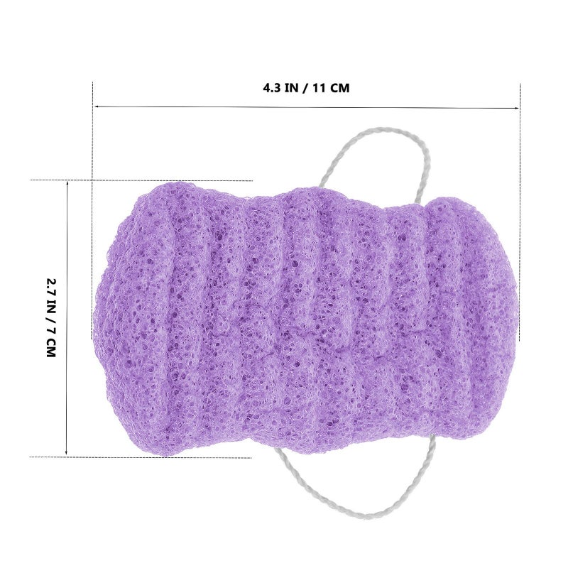 Purple Konjac Exfoliating Back Sponge Soft Shower Ball For Body Scrub And Skin Care - Image 3