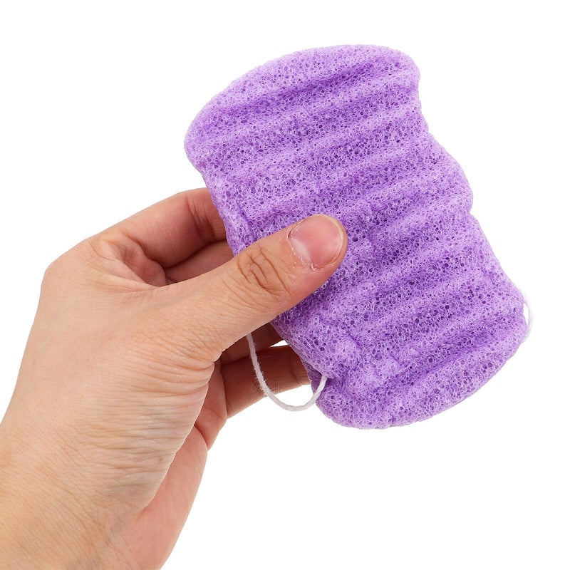 Purple Konjac Exfoliating Back Sponge Soft Shower Ball For Body Scrub And Skin Care - Image 5
