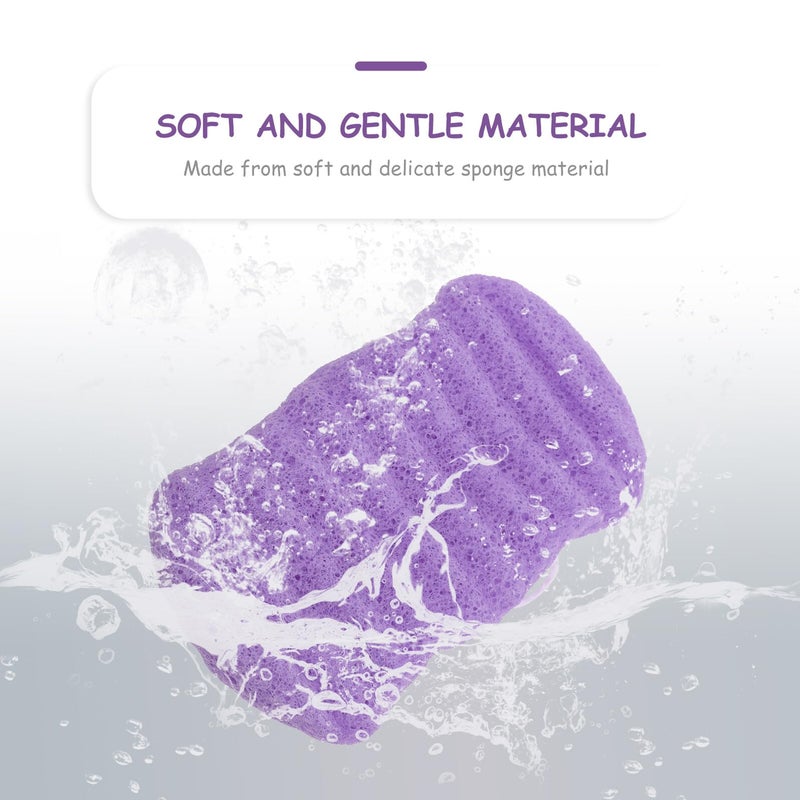 Purple Konjac Exfoliating Back Sponge Soft Shower Ball For Body Scrub And Skin Care - Image 4