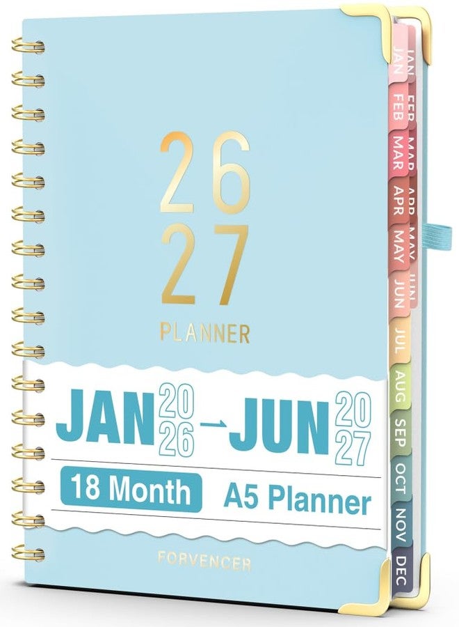 Forvencer Planner 2026-2027, 18 Month Weekly and Monthly Calendar Planner, Jan 2026 -June 2027, 6.3" x 8.4", Daily Agenda Book with Tabs, College Organizer Notebook, School Supplies for Student - Image 1